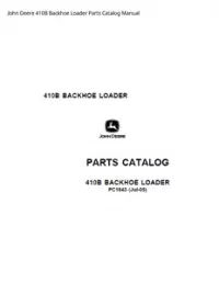 John Deere 410B Backhoe Loader Parts Catalog Manual preview