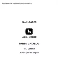 John Deere 824J Loader Parts Manual - PC9243 preview