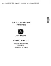 John Deere 3520  3522 Sugarcane Harvester Parts Manual - PC9808 preview