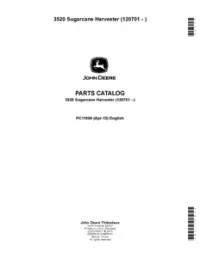 John Deere 3520 Sugarcane Harvester (120701 and Up) Parts Manual - PC11504 preview