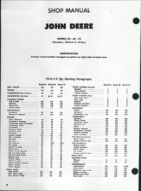 John Deere 50  60  70 Tractors Service Repair Shop Manual preview