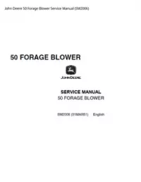 John Deere 50 Forage Blower Service Manual - SM2006 preview