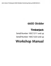 John Deere Timberjack 660D Skidder Workshop Manual - SMF435521 preview