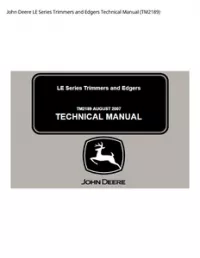 John Deere LE Series Trimmers and Edgers Technical Manual - TM2189 preview