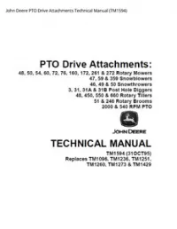 John Deere PTO Drive Attachments Technical Manual - TM1594 preview