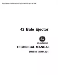 John Deere 42 Bale Ejector Technical Manual - TM1584 preview
