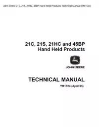 John Deere 21C  21S  21HC  45BP Hand Held Products Technical Manual - TM1524 preview