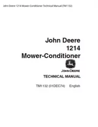 John Deere 1214 Mower-Conditioner Technical Manual - TM1132 preview
