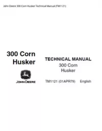 John Deere 300 Corn Husker Technical Manual - TM1121 preview