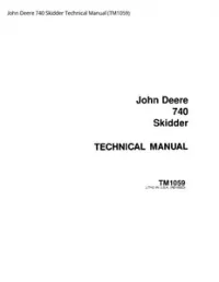 John Deere 740 Skidder Technical Manual - TM1059 preview