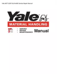 Yale A877 (GDP EA) Forklift Service Repair Manual preview