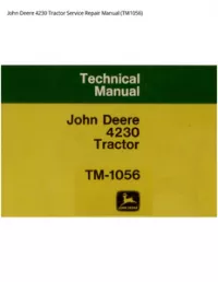 John Deere 4230 Tractor Service Repair Manual - TM1056 preview