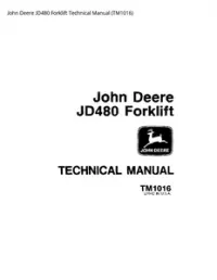John Deere JD480 Forklift Technical Manual - TM1016 preview