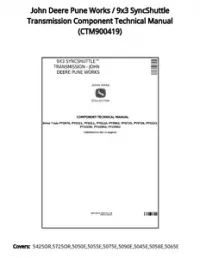 John Deere Pune Works / 9x3 SyncShuttle Transmission Component Technical Manual - CTM900419 preview