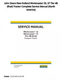 John Deere New Holland Workmaster 33  37 Tier 4B (final) Tractor Complete Service Manual (North - America preview