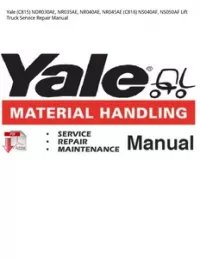 Yale (C815) NDR030AE  NR035AE  NR040AE  NR045AE (C816) NS040AF  NS050AF Lift Truck Service Repair Manual preview