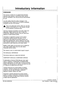 John Deere 5830 Forage Harvester manual