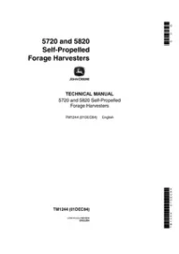 John Deere 5720 5820 Forage Harvester Service Manual - TM1244 preview
