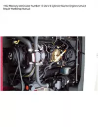 1992 Mercury MerCruiser Number 15 GM V-8 Cylinder Marine Engines Service Repair Workshop Manual preview