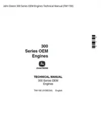 John Deere 300 Series OEM Engines Technical Manual - TM1190 preview