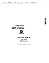 John Deere 700 Series OEM Engines Technical Manual - TM1261 preview