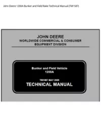 John Deere 1200A Bunker and Field Rake Technical Manual - TM1587 preview
