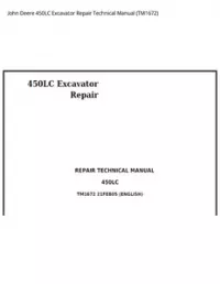 John Deere 450LC Excavator Repair Technical Manual - TM1672 preview