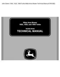 John Deere 1600  1620  1600 Turbo Wide Area Mower Technical Manual - TM1682 preview