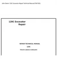 John Deere 120C Excavator Repair Technical Manual - TM1935 preview