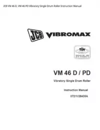 JCB VM 46 D  VM 46 PD Vibratory Single Drum Roller Instruction Manual preview