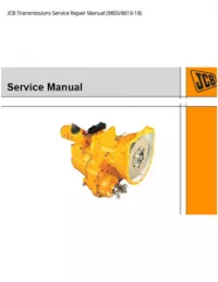 JCB Transmissions Service Repair Manual - 9803/8610-18 preview