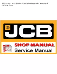 JCB 8013  8015  8017  8018  801 Gravemaster Mini Excavator Service Repair Workshop Manual preview