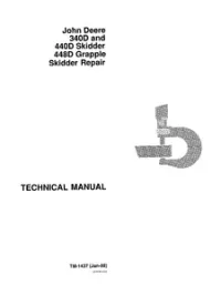 John Deere 340D 440D Skidder 448D Grapple Skidder Service Manual - TM1437 preview