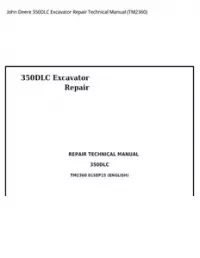 John Deere 350DLC Excavator Repair Technical Manual - TM2360 preview