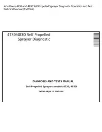 John Deere 4730 and 4830 Self-Propelled Sprayer Diagnostic Operation and Test Technical Manual - TM2369 preview