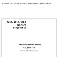 John Deere 5620  5720 and 5820 Tractors Diagnosis Service Manual - TM4795 preview