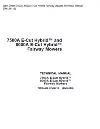 John Deere 7500A  8000A E-Cut Hybrid Fairway Mowers Technical Manual - TM124419 preview