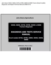 John Deere 5055E  5065E  5075E  5078E  5085E & 5090E Tractor (Brazil models) Diagnostic and Repair Technical Manual - TM801619 preview