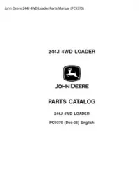 John Deere 244J 4WD Loader Parts Manual - PC9370 preview