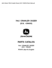 John Deere 700J Crawler Dozer (S/N  139435) Parts Manual preview