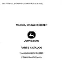 John Deere 750J  850J Crawler Dozer Parts Manual - PC9465 preview