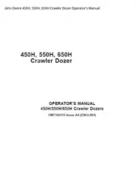John Deere 450H  550H  650H Crawler Dozer Operator's Manual preview