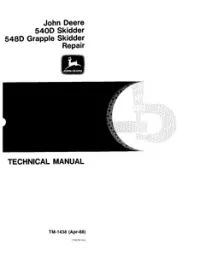 John Deere 540D Skidder 548D Grapple Skidder Service Manual - TM1438 preview