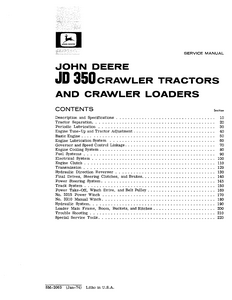 John Deere JD350 service manual