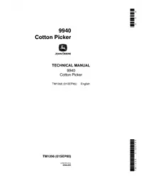 John Deere 9940 Cotton Picker Service Manual - TM1356 preview