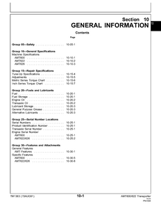 John Deere AMT626 service manual
