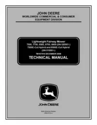 John Deere 7500 7700 8500 8700 8800 7500E 8500E Fairway Mower  Manual- TM107919 preview