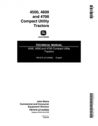 John Deere 4500, 4600 and 4700 Compact Utility Tractors Service Repair Manual preview