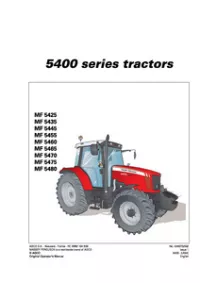 Massey Ferguson MF5425  MF5435  MF5445  MF5455  MF5460  MF5465  MF5470  MF5475  MF5480 Tractors (MF5400 Series Tier 3 Perkins & Tier 3 SISU DYNA-4) Operator Manual preview