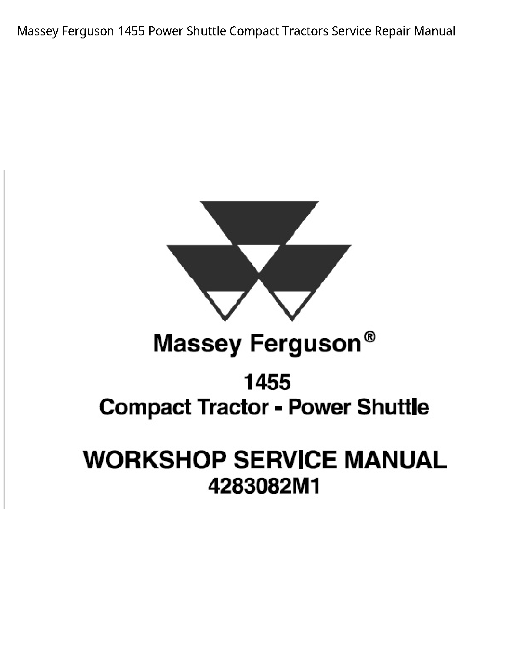 Massey Ferguson 1455 Power Shuttle Compact Tractors manual